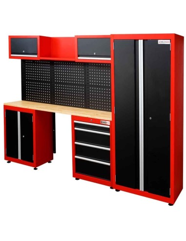 5 - Ensemble armoires et table de travail d'atelier Holzmann wess13