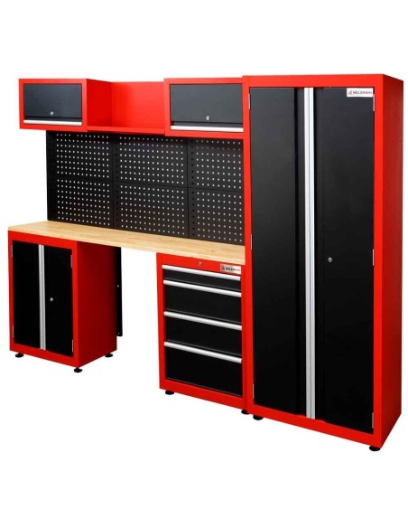 5 - Ensemble armoires et table de travail d'atelier Holzmann wess13