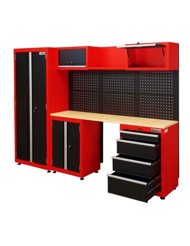 7 - Ensemble armoires et table de travail d'atelier Holzmann wess13