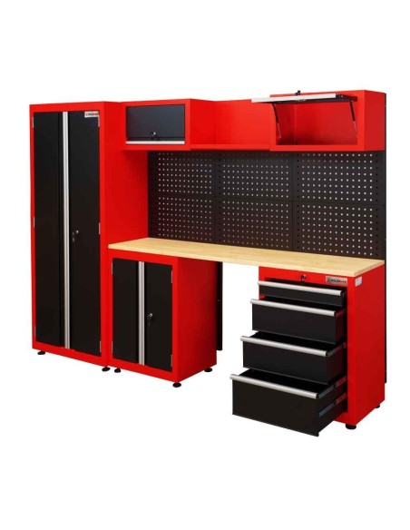 7 - Ensemble armoires et table de travail d'atelier Holzmann wess13