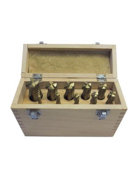 1 - Jeu de 10 fraises 4 coupes&nbsp;pour ebauche Holzmann ffs10