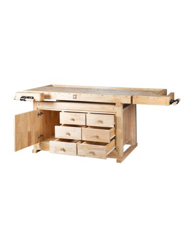 Banc de travail avec armoire et etau HOLZMANN wb210c