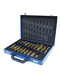 1 - Trousse avec 170 forets hss 1 10 mm tin Holzmann sps170tin