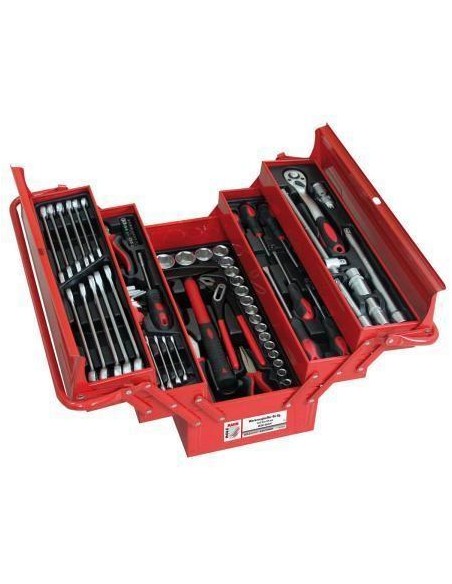 1 - Caisse metallique avec 86 outils Holzmann wzk86crv