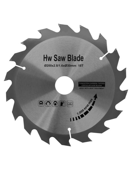 Lame de scie circulaire Widia hm pour bois 200x2,8x30 z18 Holzmann