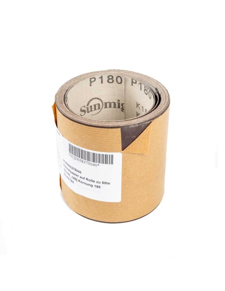 1 - Rouleau de papier de verre corindon 100mm x 5m 180gr