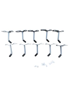 1 - Lot de 10 crochets a outils pour mobilier d'atelier Holzmann wess13hook