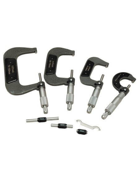 Jeu de 4 micrometres exterieurs Holzmann bms4