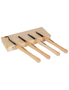Jeu de 4 gouges a bois 342mm avec plaque hm interchangeable Holzmann h4tlgs