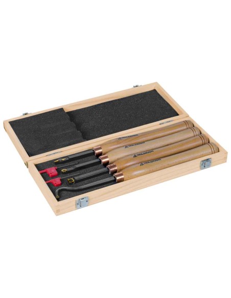 Jeu de 4 gouges a bois 342mm avec plaque hm interchangeable Holzmann h4tlgs