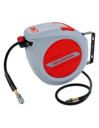 Enrouleur automatique de tuyau d'air comprime 10m 3/8 Holzmann lsr10air