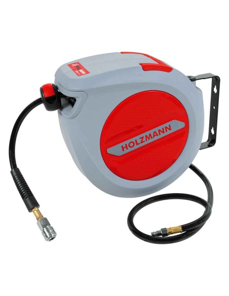 Enrouleur automatique de tuyau d'air comprime 10m 3/8 Holzmann lsr10air