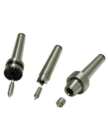 Jeu de 3 contre-pointes cm2 pour tour a bois Holzmann ms3tlg