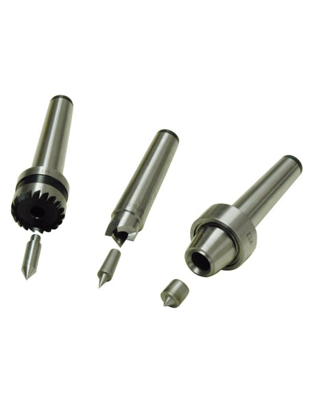 Jeu de 3 contre-pointes cm2 pour tour a bois Holzmann ms3tlg