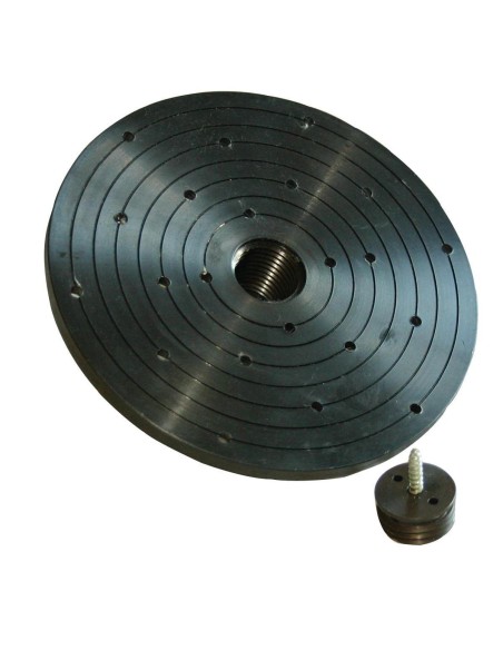 1 - Plaque avant avec mandrin a vis pour tour a bois m33 120 mm Holzmann pse120