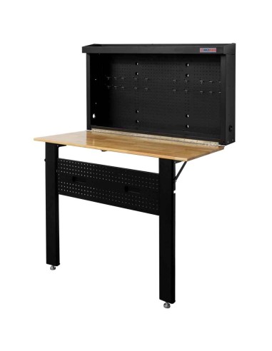 Etabli mural pliable avec panneau pour cles Holzmann wb120fold