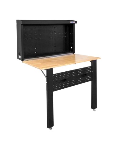 Etabli mural pliable avec panneau pour cles Holzmann wb120fold