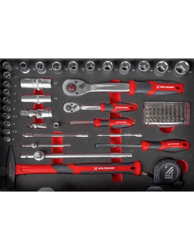 7 - Mallette a outils complete avec 119 outils Holzmann wzk119eco