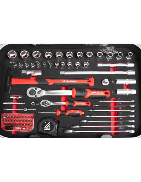 7 - Mallette a outils complete avec 167 outils Holzmann wzk167pro