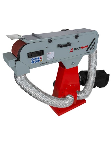 2 - Ponceuse a bande pour metaux avec aspirateur 2000x150mm Holzmann msm150abs_400v