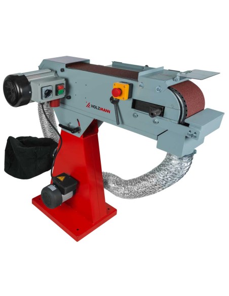 3 - Ponceuse a bande pour metaux avec aspirateur 2000x150mm Holzmann msm150abs_400v