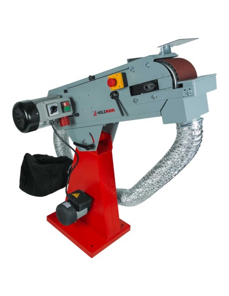 4 - Ponceuse a bande pour metaux avec aspirateur 2000x150mm Holzmann msm150abs_400v
