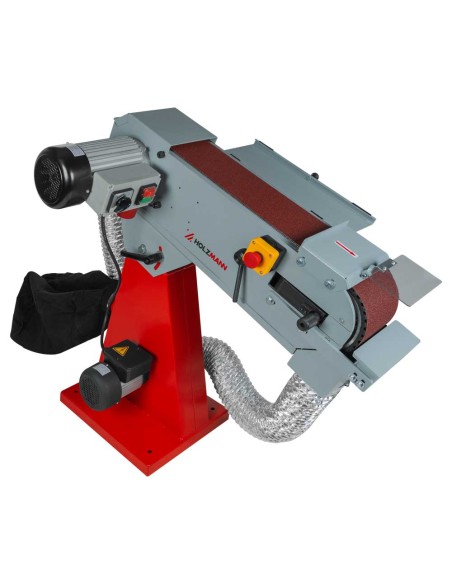 5 - Ponceuse a bande pour metaux avec aspirateur 2000x150mm Holzmann msm150abs_400v