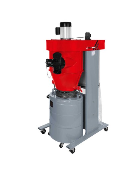 2 - Aspirateur de copeaux cyclonique sur roues Holzmann rle1500_230v