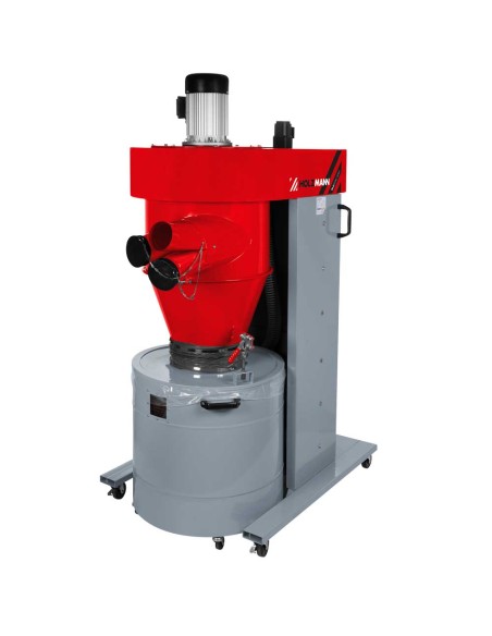 2 - Aspirateur de copeaux cyclonique sur roues Holzmann rle2200_400v