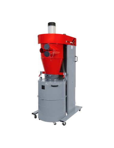 1 - Aspirateur de copeaux cyclonique sur roues Holzmann rle3000_400v