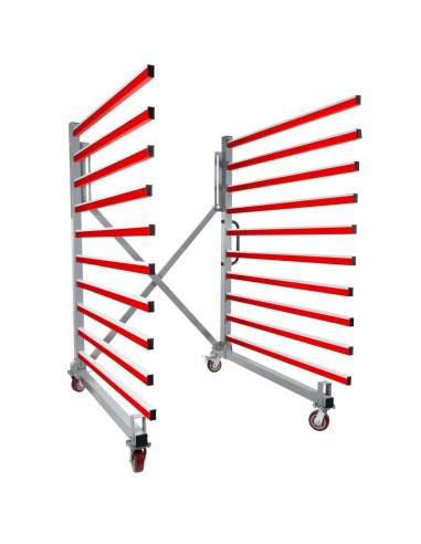 Chariot a cremaillere mobile extensible pour panneaux Holzmann taw140