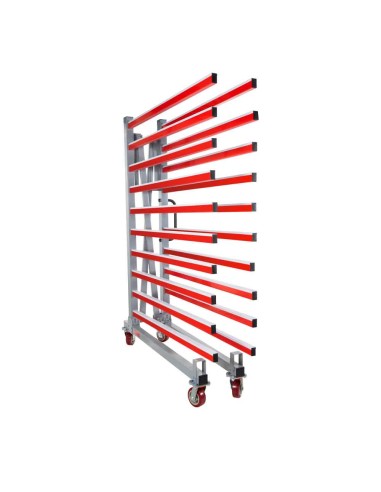 Chariot a cremaillere mobile extensible pour panneaux Holzmann taw140