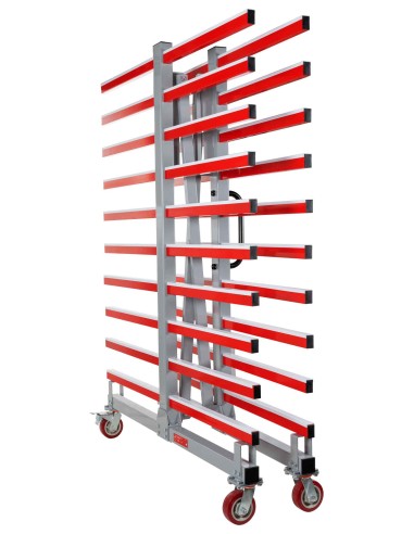 3 - Chariot a cremaillere mobile extensible pour panneaux Holzmann taw70duo