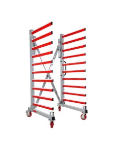 1 - Chariot a cremaillere mobile extensible pour panneaux Holzmann taw76