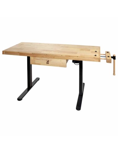 1 - Etabli en bois reglable en hauteur pour menuiserie wb150elift_230v