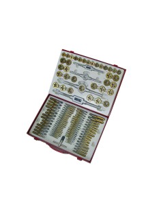 1 - Jeu de tarauds et filieres metriques m2-m18 Holzmann gbm110tin