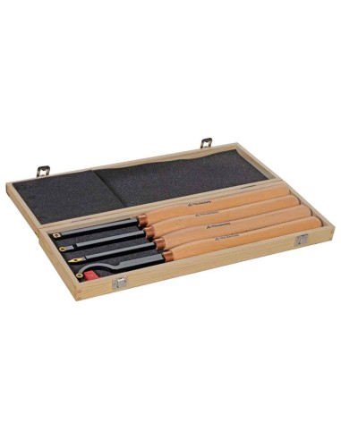 Jeu de 4 gouges a bois 506 mm avec plaque hm interchangeable Holzmann h4tlgm