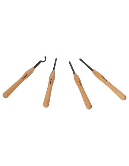 Jeu de 4 gouges a bois 506 mm avec plaque hm interchangeable Holzmann h4tlgm