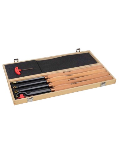 Jeu de 4 gouges a bois 602mm avec plaque hm interchangeable Holzmann h4tlgxl