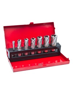 1 - Jeu 6 fraises 14-24mm embout Weldon pour perceuse magnetique Holzmann mbm7tlg