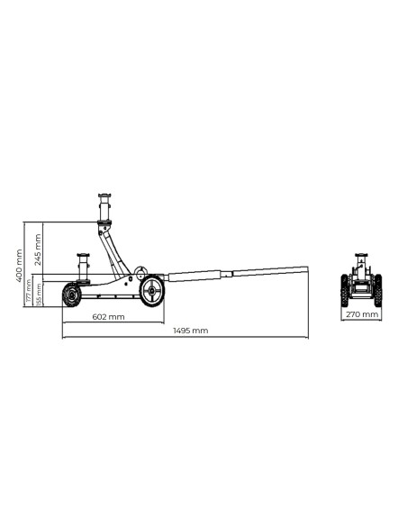 Cric chariot hydraulique 1,5 t Holzmann owh1.5