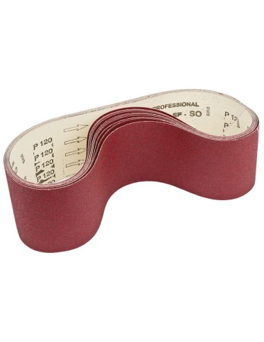 Jeu de 10 bandes abrasives corindon 2000x100 gr 60/80/100/120