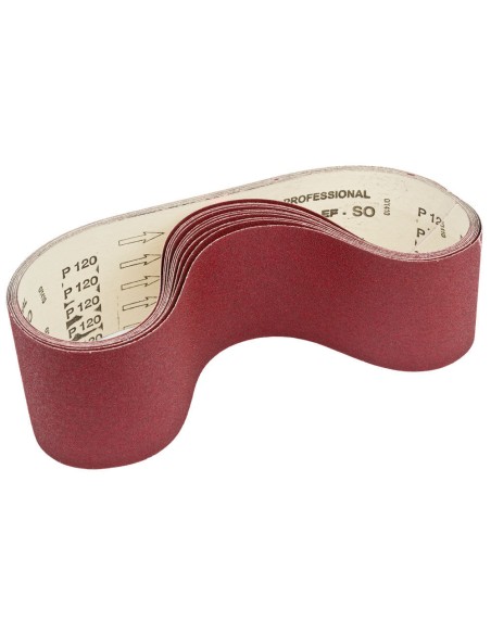 Jeu de 10 bandes abrasives corindon 2000x100 gr 60/80/100/120