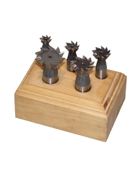 1 - Fraises a queue d'aronde pour metal 60 degres 13-16-20-25-32 mm Holzmann ssf5