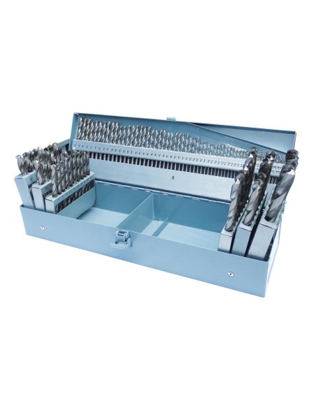 1 - Jeu de 118 forets cylindriques HSS 1-13 mm pour metal Holzmann sps118