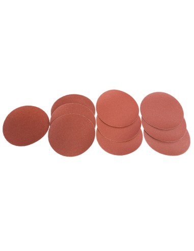 1 - Jeu de 10 disques abrasifs corindon velcro 150mm gr 60/50/100/120