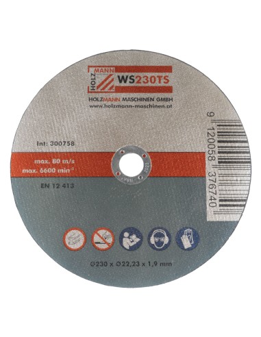 2 - Jeu de 10 disques a tronconner abrasifs pour metaux 230x1,9 mm