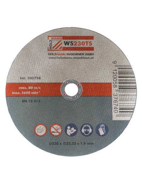 2 - Jeu de 10 disques a tronconner abrasifs pour metaux 230x1,9 mm