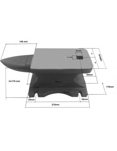 Enclume de forgeron en fonte 34kg Holzmann amb34