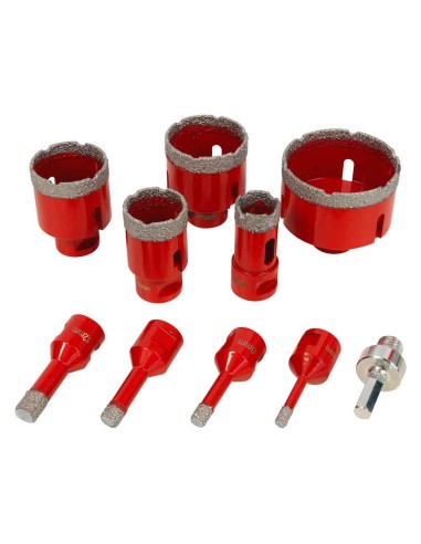 2 - Set de 9 fraises diamantees pour gres 6-68mm Holzmann dtbks6-68